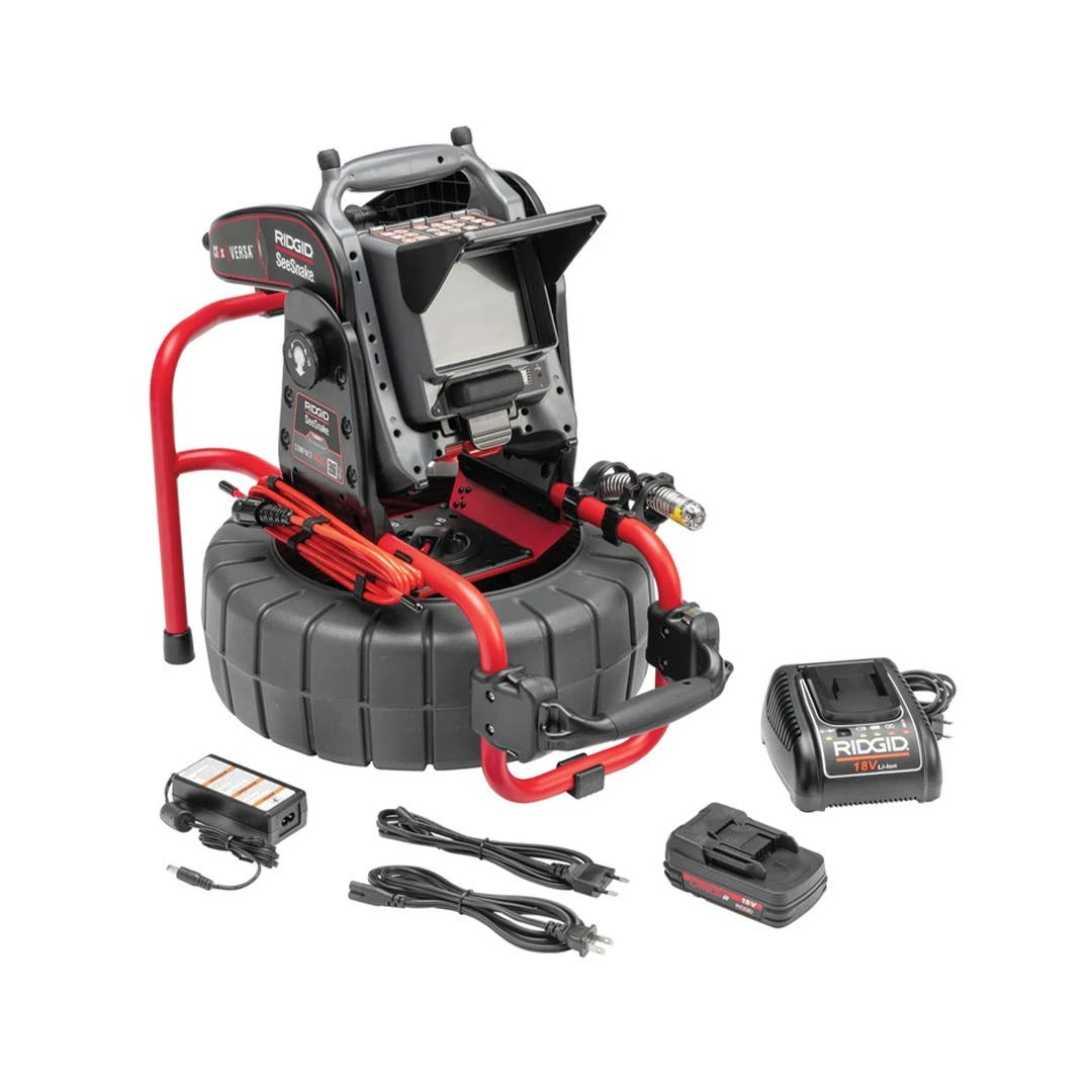 RIDGID SeeSnake 131' Compact M40 Reel (Stiff Cable) CS6x VERSA Monitor w/ Battery & Charger Kit 63818 3 RIDGID SeeSnake 131' Compact M40 Reel (Stiff Cable) CS6x VERSA Monitor w/ Battery & Charger Kit 63818